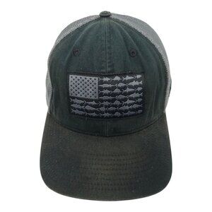 Columbia PFG Mesh Flexfit L/XL Cap Performance Fishing Gear Flag Patch Hat